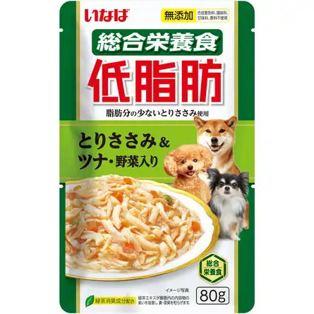 Купить inaba teishibo влажный корм для собак, куриное филе и тунец кацуо с овощами в желе (пауч)