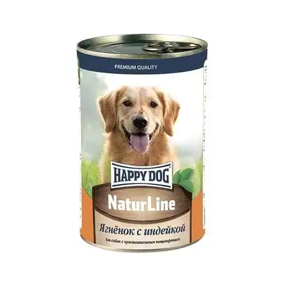 Купить happy dog консервы для собак: ягненок и индейка (фарш)