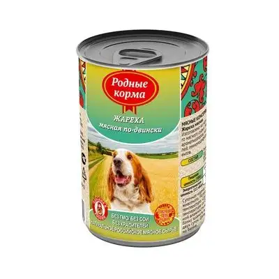Купить Родные корма консервы для собак, жареха мясная по-двински