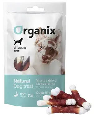 Купить organix лакомство для собак Утиное филе на косточке с кальцием 100% мясо