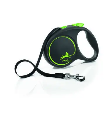Купить flexi рулетка-ремень для собак, зеленая, black design tape green