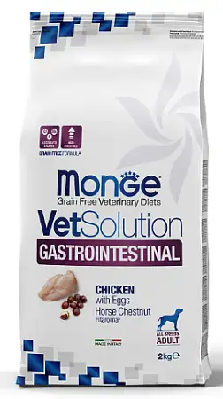 Купить monge vetsolution dog gastrointestinal сухой корм для взрослых собак всех пород при заболеваниях ЖКТ