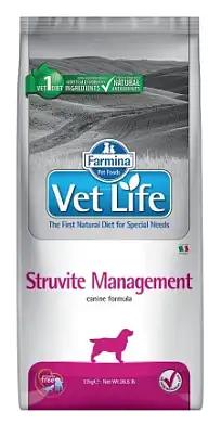 Farmina Vet Life Struvite Management сухой корм для взрослых собак всех пород для снижения рецидивов МКБ
