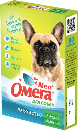 Купить Фармакс омега нео+ мультивитаминное лакомство для собак свежее дыхание с мятой и имбирем