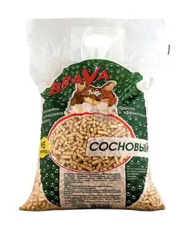 Купить brava Наполнитель впитывающий древесный для кошек сосна