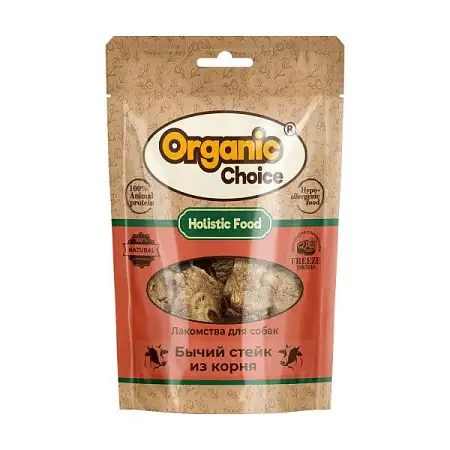 Купить organic Сhoice лакомство для собак бычий стейк из корня