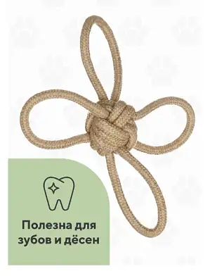 BOW WOW игрушка для собак игрушка канатная цветок