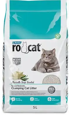 Ro Cat комкующийся наполнитель для кошек с ароматом марсельского мыла, без пыли, пакет
