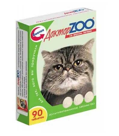 Купить ДОКТОР zoo Мультивитаминное лакомство для кошек (с печенью)