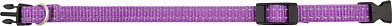 ZOOexpress Fresh Line ошейник капрон, светоотражающая нить, фастекс для собак, сиреневый
