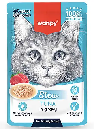 Купить wanpy cat влажный корм для кошек тунец в собственному соку (пауч)