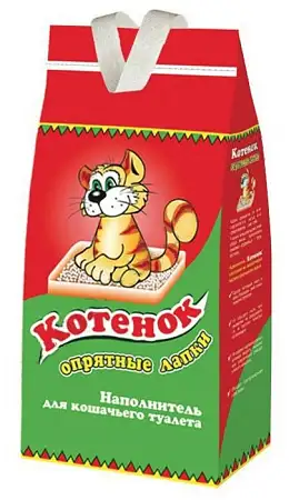 Купить Котенок впитывающий наполнитель для кошек опрятные лапки