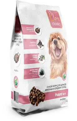 Clan classic Puppy-30/17 сухой корм для щенков крупных и средних пород с индейкой