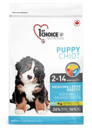 Купить 1st choice puppy medium & large breeds сухой корм для щенков средних и крупных пород с курицей