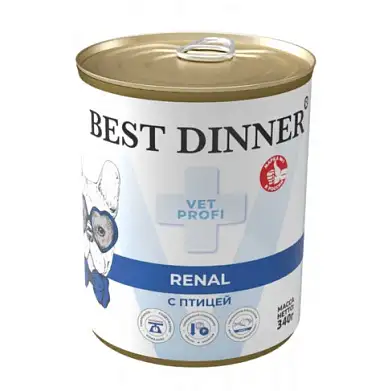 Best Dinner Vet Profi Renal консервы для собак с заболеваниями почек с птицей