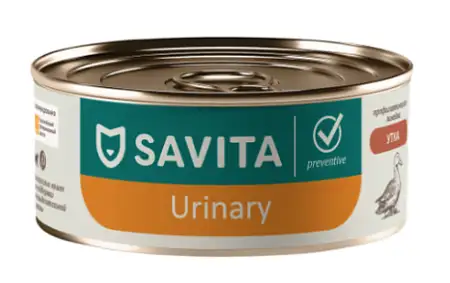 Купить savita vet urinary s/o консервы для взрослых кошек при мочекаменной болезни с уткой