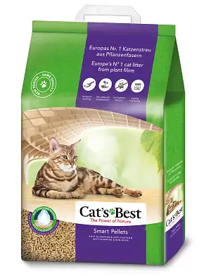 Cat's Best Smart Pellets комкующийся древесный наполнитель для длинношерстных кошек