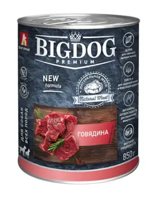 Зоогурман консервы для взрослых собак "Big dog Premium" с говядиной
