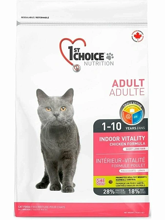 Купить 1st choice vitality Сухой корм для взрослых домашних кошек (с курицей)