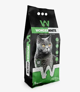 Wonder White наполнитель для кошек комкующийся c ароматом алоэ вера