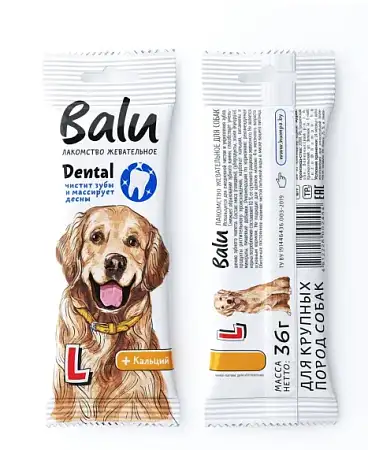 Купить balu dental жевательное лакомство для собак крупных пород