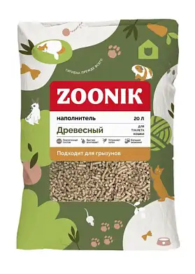 Зооник древесный наполнитель для кошек